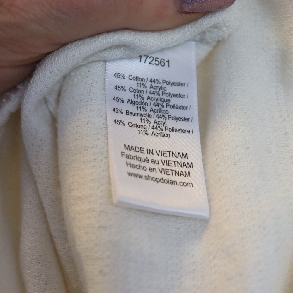 Dolan Cream Textured Ruffle Knit Top Small Ivory - Picture 7 of 7